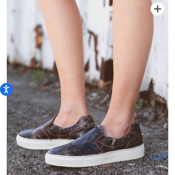 Bed Stu Shoes Bed Stu Hermione Slip On Sneakers Black Lux Size